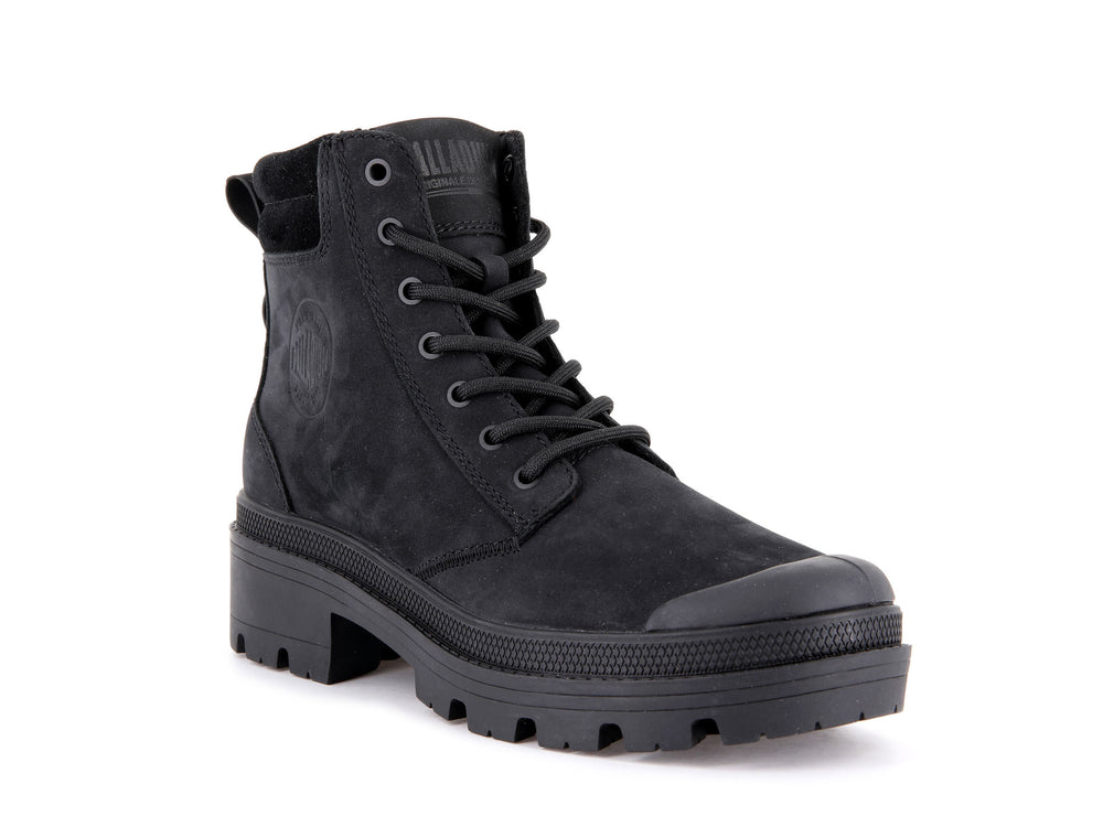 Botas Palladium PALLABASE HI CUFF WP Mujer Negras | Costa Rica-30856